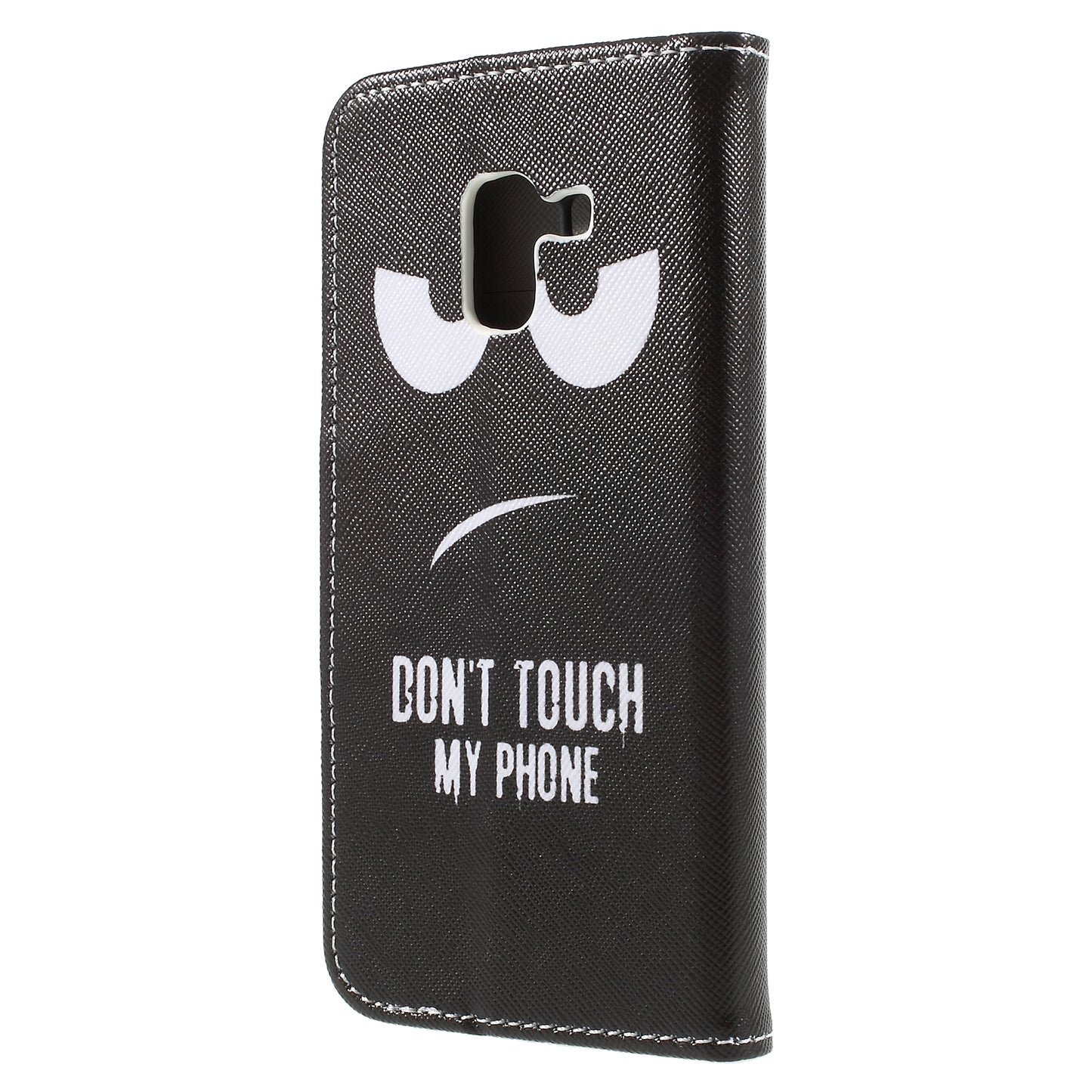 Pattern Printing Cross Texture Stand Wallet Leather Cover with Magnet for Samsung Galaxy A8 (2018)