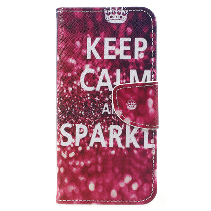 Pattern Printing Cross Texture Stand Wallet Leather Cover with Magnet for Samsung Galaxy A8 (2018)