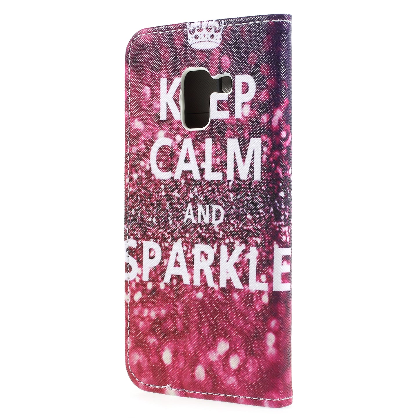Pattern Printing Cross Texture Stand Wallet Leather Cover with Magnet for Samsung Galaxy A8 (2018)