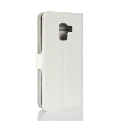 Litchi Skin PU Leather Wallet Stand Mobile Phone Case with Magnet for Samsung Galaxy A8 (2018)