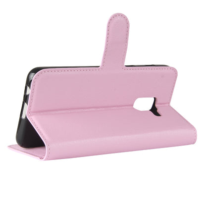 Litchi Skin PU Leather Wallet Stand Mobile Phone Case with Magnet for Samsung Galaxy A8 (2018)