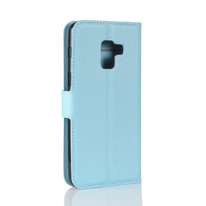 Litchi Skin PU Leather Wallet Stand Mobile Phone Case with Magnet for Samsung Galaxy A8 (2018)