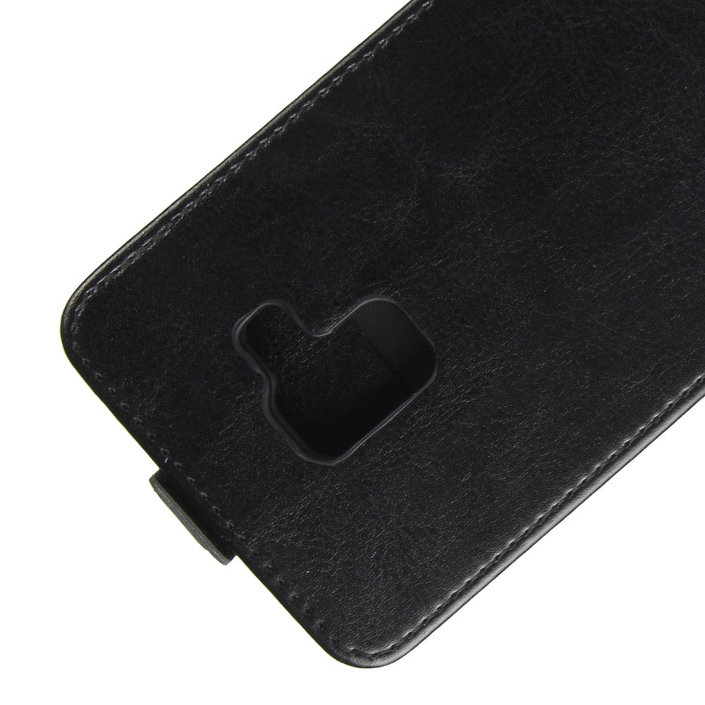 Crazy Horse Vertical Flip Leather Magnetic Phone Casing for Samsung Galaxy A8 (2018)