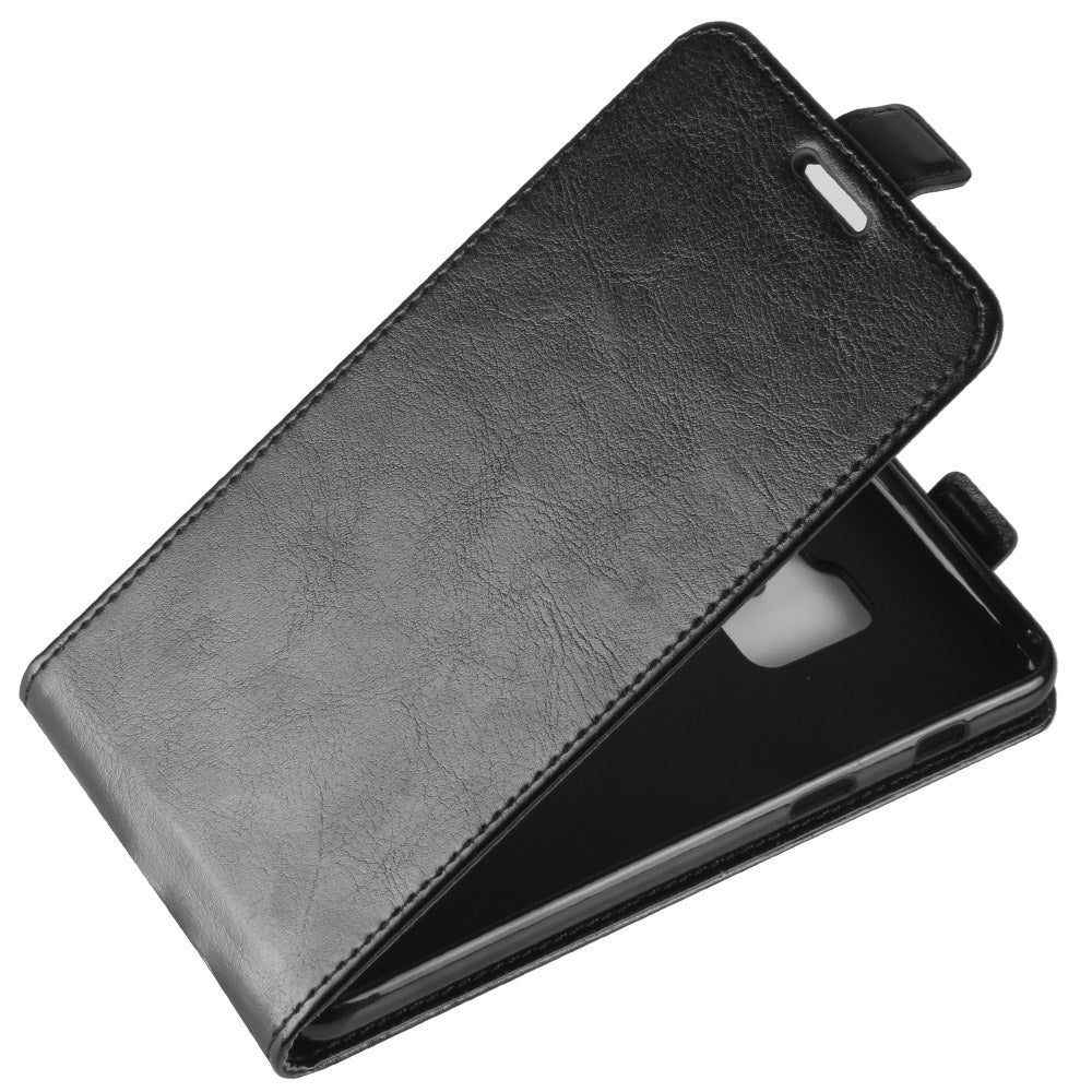 Crazy Horse Vertical Flip Leather Magnetic Phone Casing for Samsung Galaxy A8 (2018)