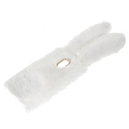Rabbit Bunny Soft Furry Fur TPU Kickstand Case for Samsung Galaxy A8 (2018)
