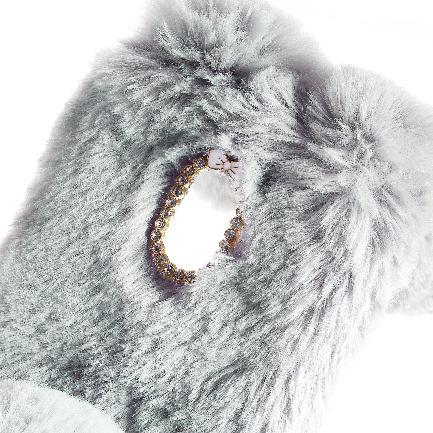 Rabbit Bunny Soft Furry Fur TPU Kickstand Case for Samsung Galaxy A8 (2018)