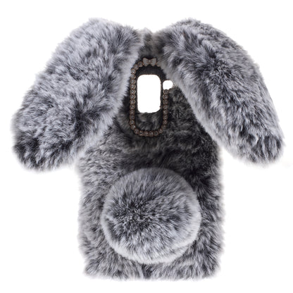 Rabbit Bunny Soft Furry Fur TPU Kickstand Case for Samsung Galaxy A8 (2018)