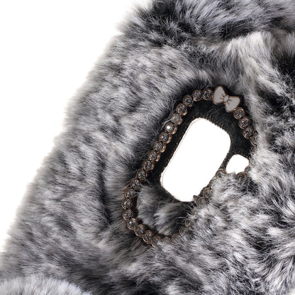 Rabbit Bunny Soft Furry Fur TPU Kickstand Case for Samsung Galaxy A8 (2018)