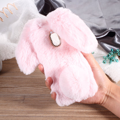 Rabbit Bunny Soft Furry Fur TPU Kickstand Case for Samsung Galaxy A8 (2018)