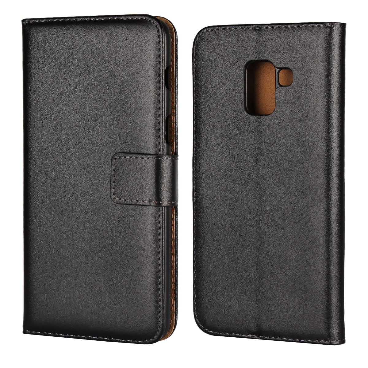 Crazy Horse Genuine Leather Magnetic Wallet Case for Samsung Galaxy A8 (2018)