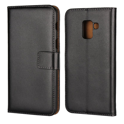 Crazy Horse Genuine Leather Magnetic Wallet Case for Samsung Galaxy A8 (2018)