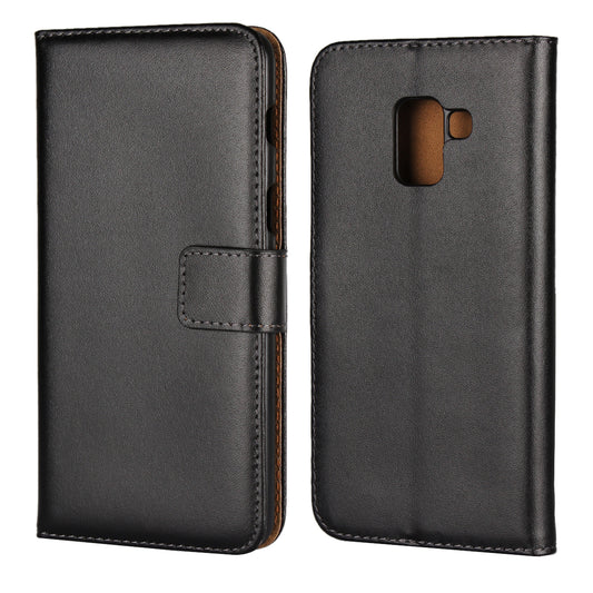 Crazy Horse Genuine Leather Magnetic Wallet Case for Samsung Galaxy A8 (2018)