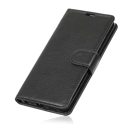 Phone Wallet Case for Samsung Galaxy S9 G960 PU Leather Phone Cover Drop-proof Flip Protector with Stand Litchi Texture
