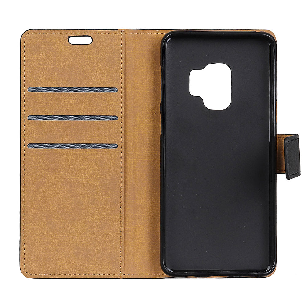For Samsung Galaxy S9 G960 Folio Flip Stand Wallet Leather Case