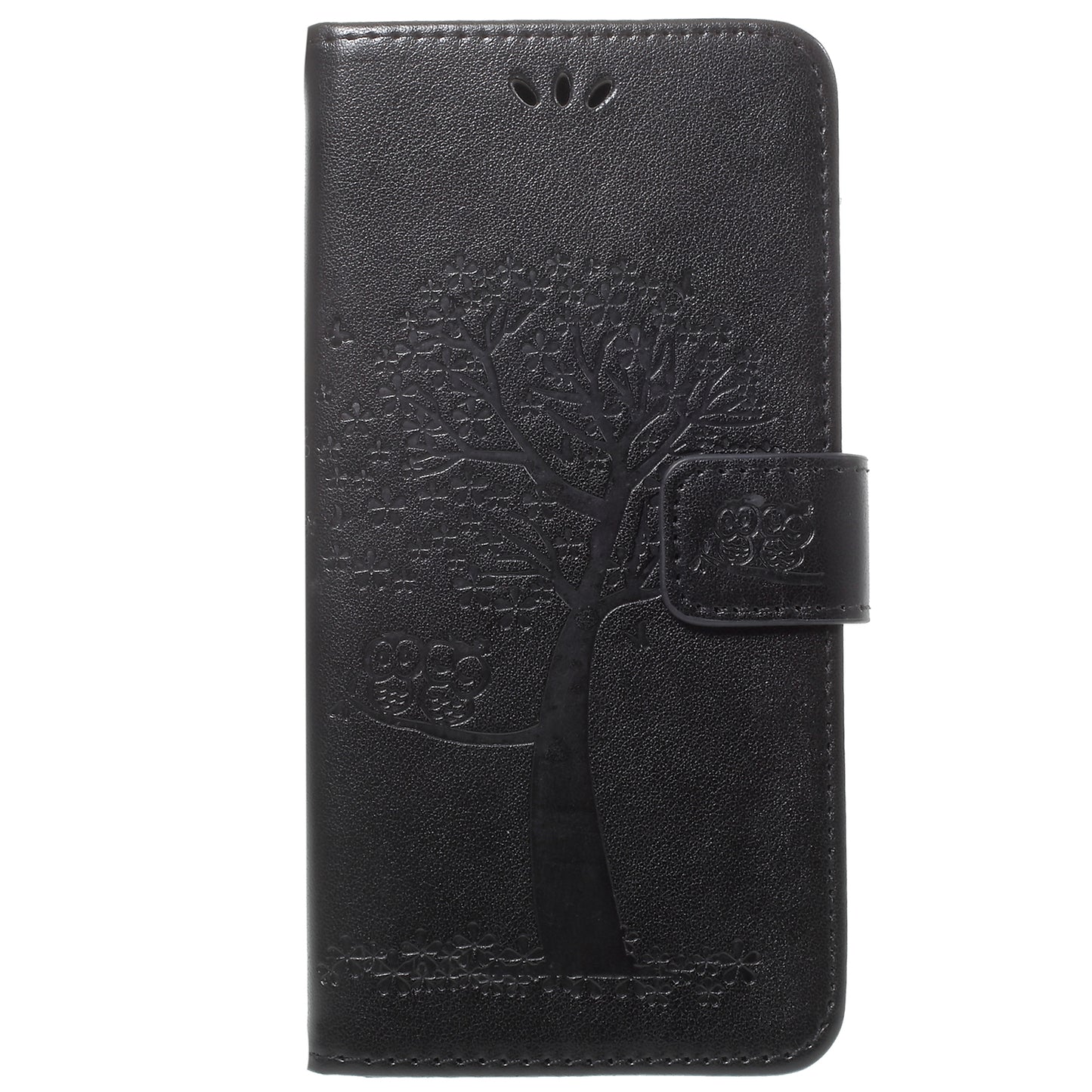 Imprint Tree Owl PU Leather Wallet Case with Strap for Samsung Galaxy S9+ G965