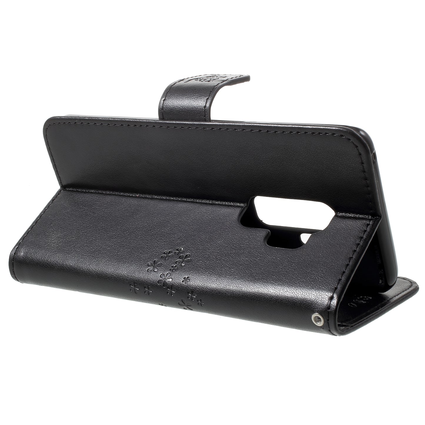 Imprint Tree Owl PU Leather Wallet Case with Strap for Samsung Galaxy S9+ G965