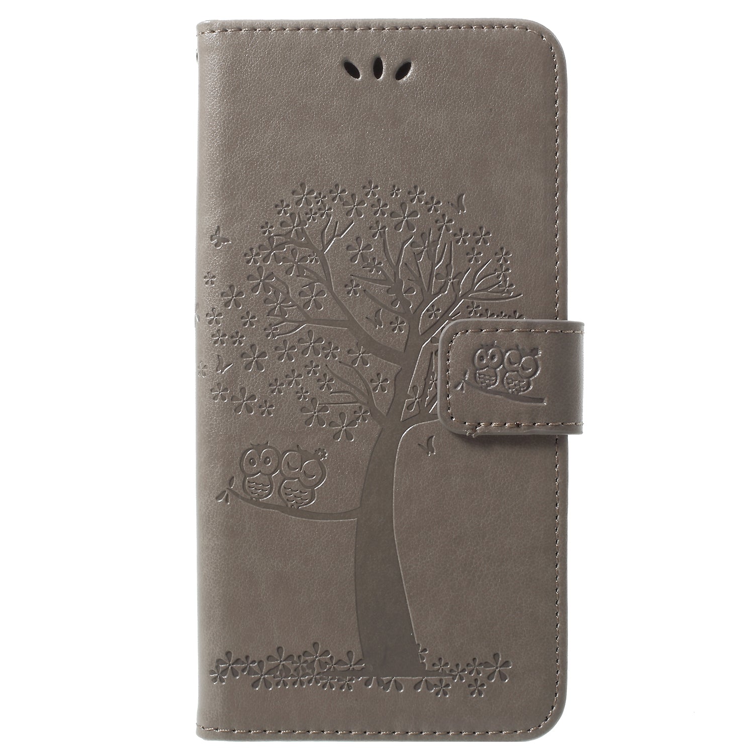 Imprint Tree Owl PU Leather Wallet Case with Strap for Samsung Galaxy S9+ G965