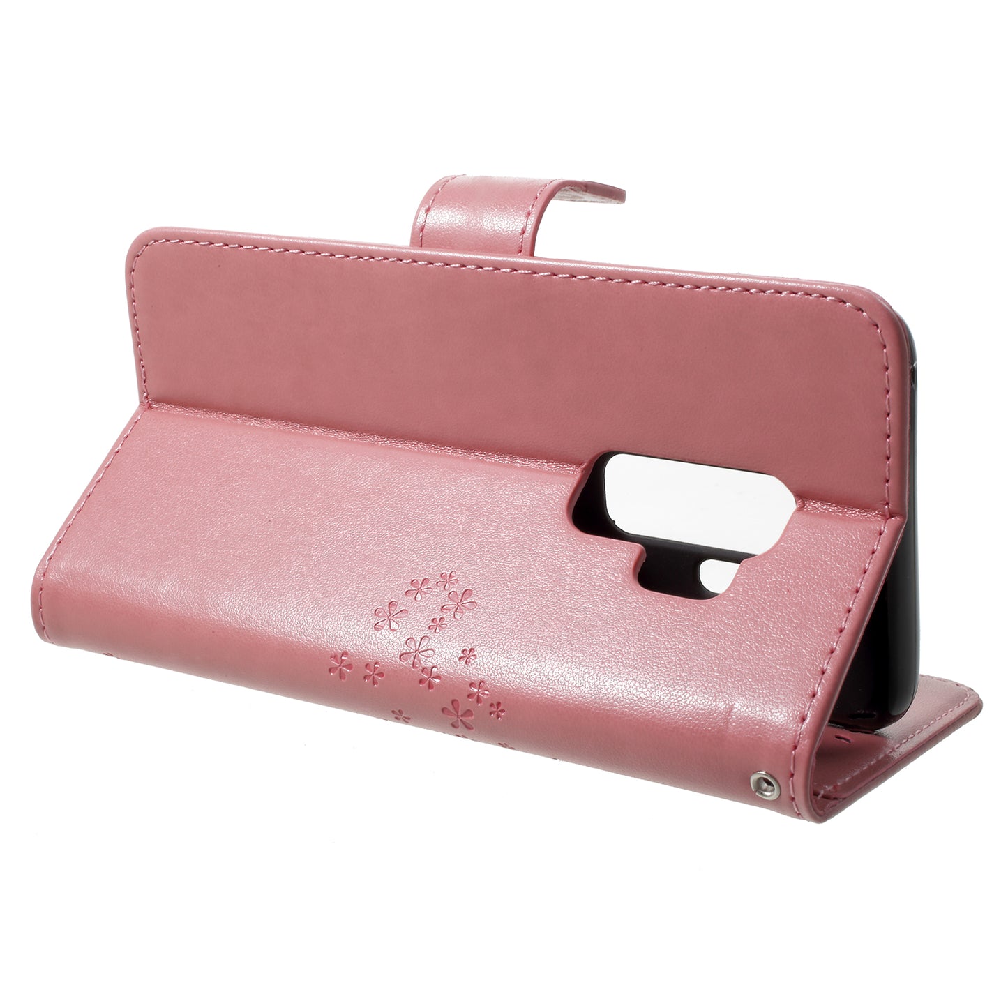 Imprint Tree Owl PU Leather Wallet Case with Strap for Samsung Galaxy S9+ G965