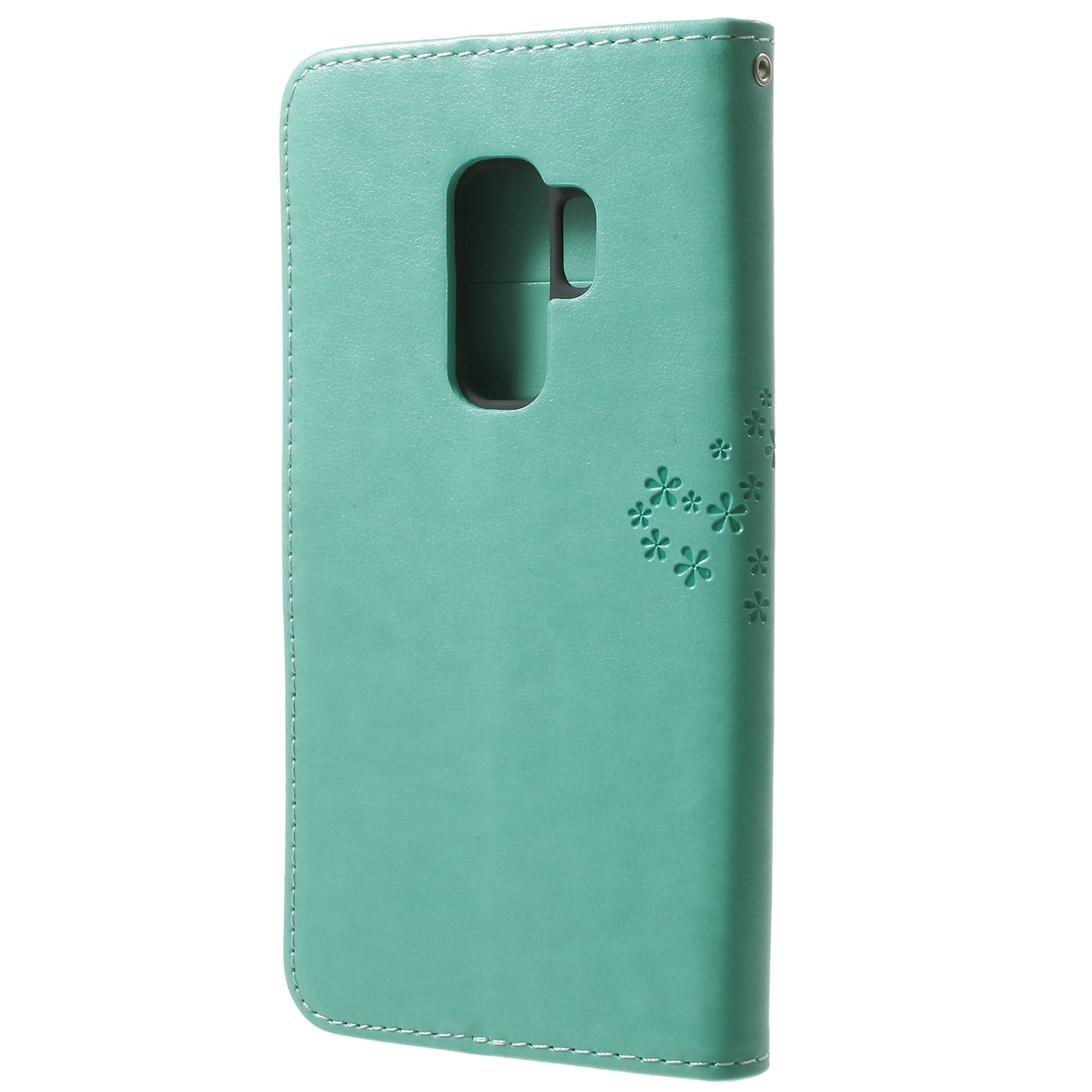 Imprint Tree Owl PU Leather Wallet Case with Strap for Samsung Galaxy S9+ G965