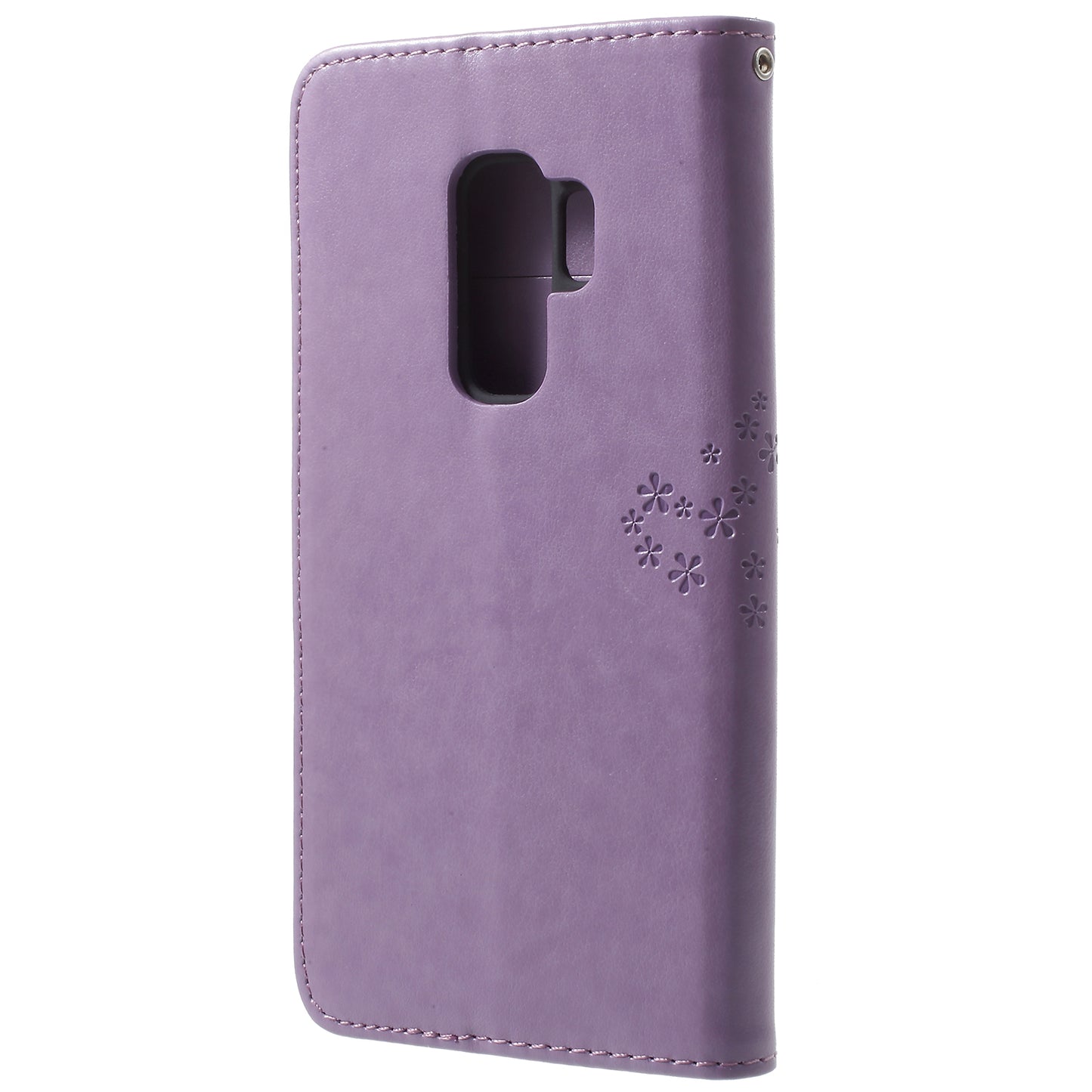 Imprint Tree Owl PU Leather Wallet Case with Strap for Samsung Galaxy S9+ G965