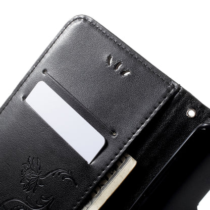 Imprinted Butterfly Flower Leather Wallet Case for Samsung Galaxy S9+ G965