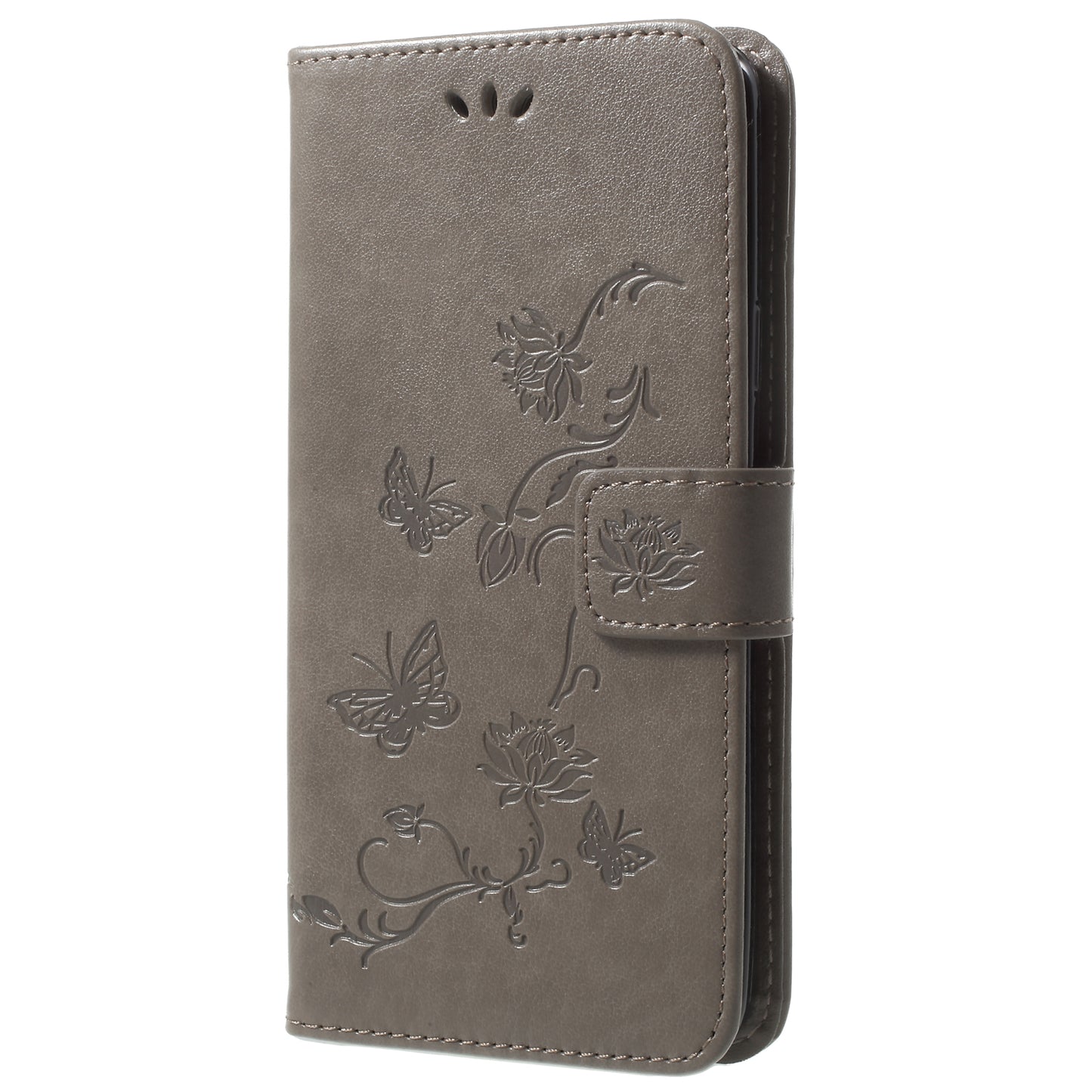 Imprinted Butterfly Flower Leather Wallet Case for Samsung Galaxy S9+ G965