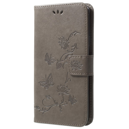 Imprinted Butterfly Flower Leather Wallet Case for Samsung Galaxy S9+ G965
