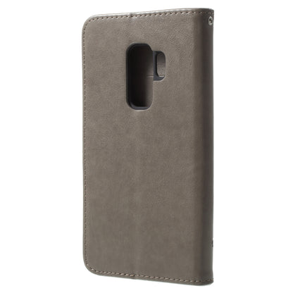 Imprinted Butterfly Flower Leather Wallet Case for Samsung Galaxy S9+ G965
