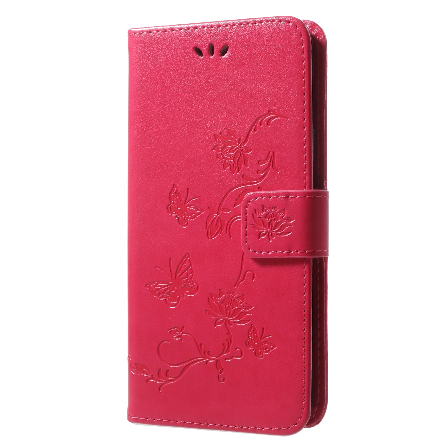 Imprinted Butterfly Flower Leather Wallet Case for Samsung Galaxy S9+ G965