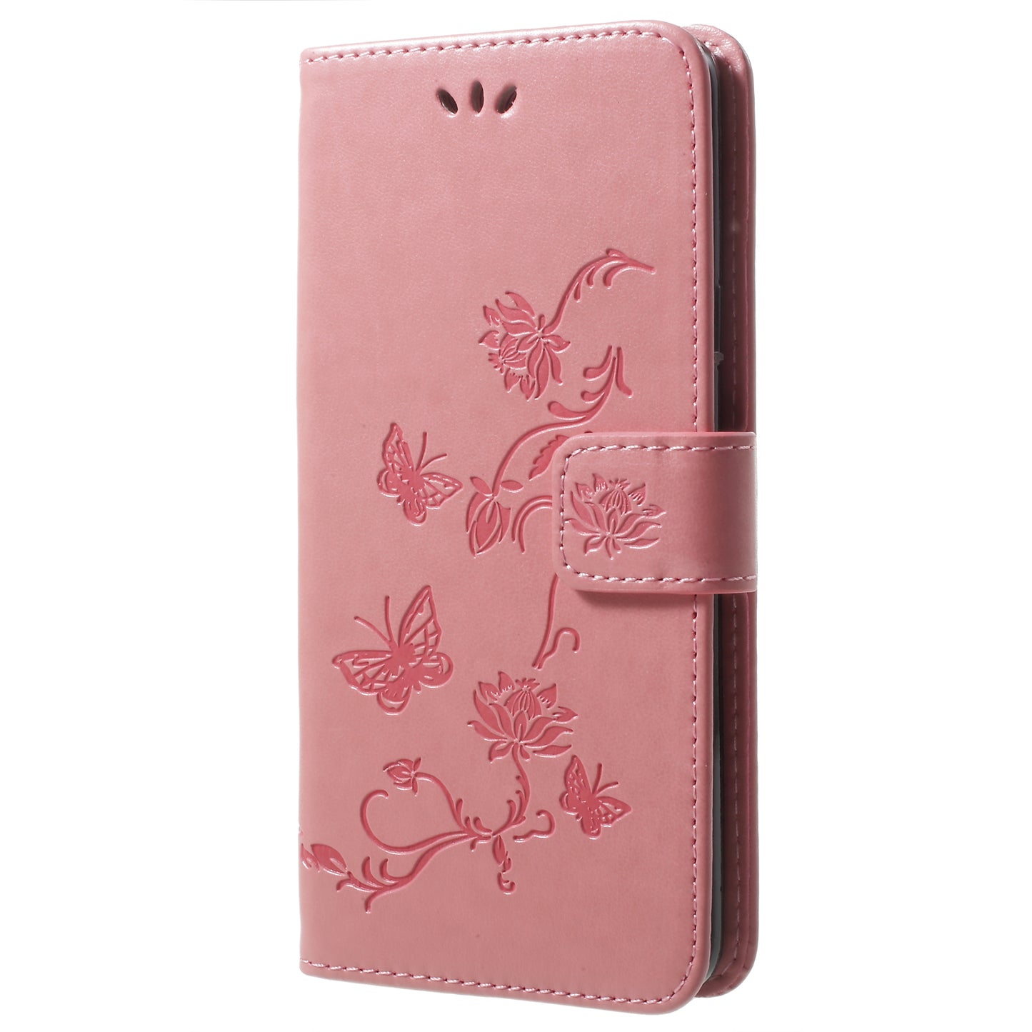 Imprinted Butterfly Flower Leather Wallet Case for Samsung Galaxy S9+ G965