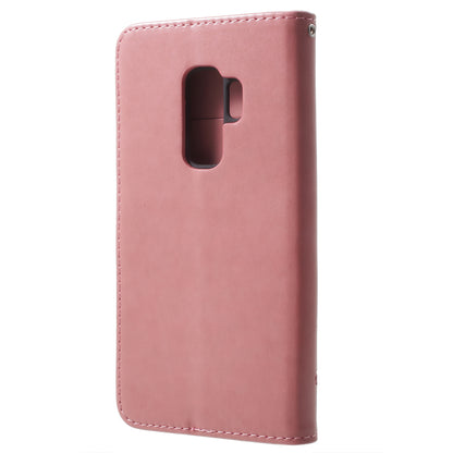 Imprinted Butterfly Flower Leather Wallet Case for Samsung Galaxy S9+ G965