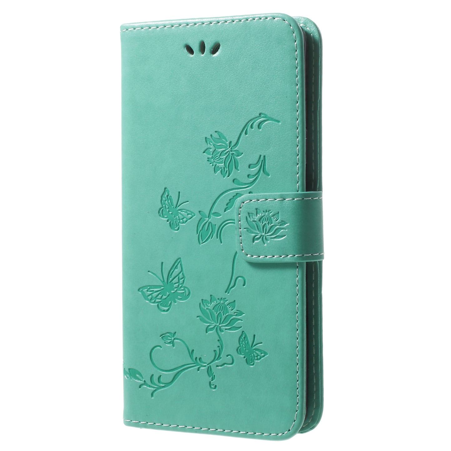 Imprinted Butterfly Flower Leather Wallet Case for Samsung Galaxy S9+ G965