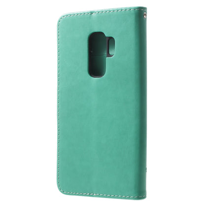 Imprinted Butterfly Flower Leather Wallet Case for Samsung Galaxy S9+ G965