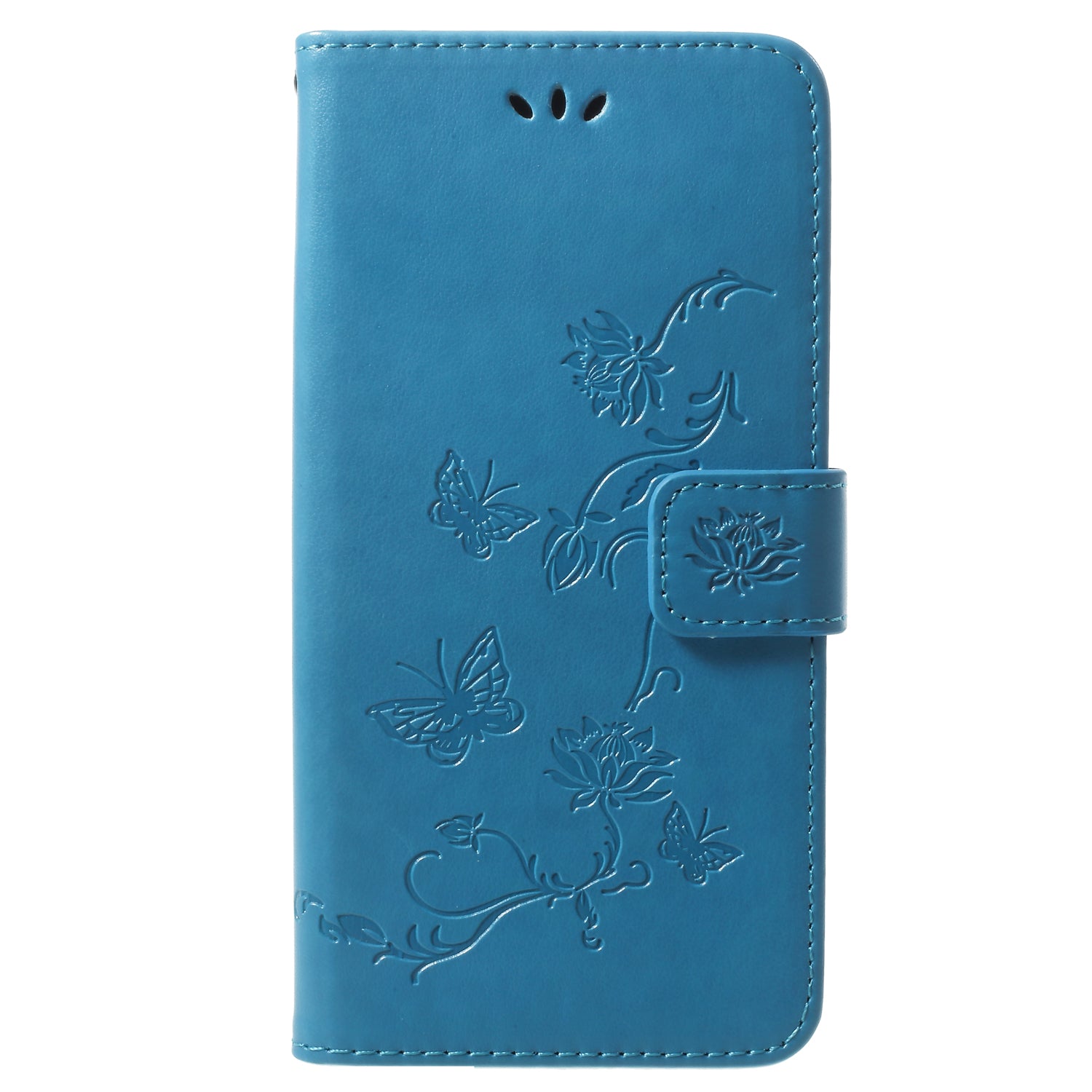 Imprinted Butterfly Flower Leather Wallet Case for Samsung Galaxy S9+ G965