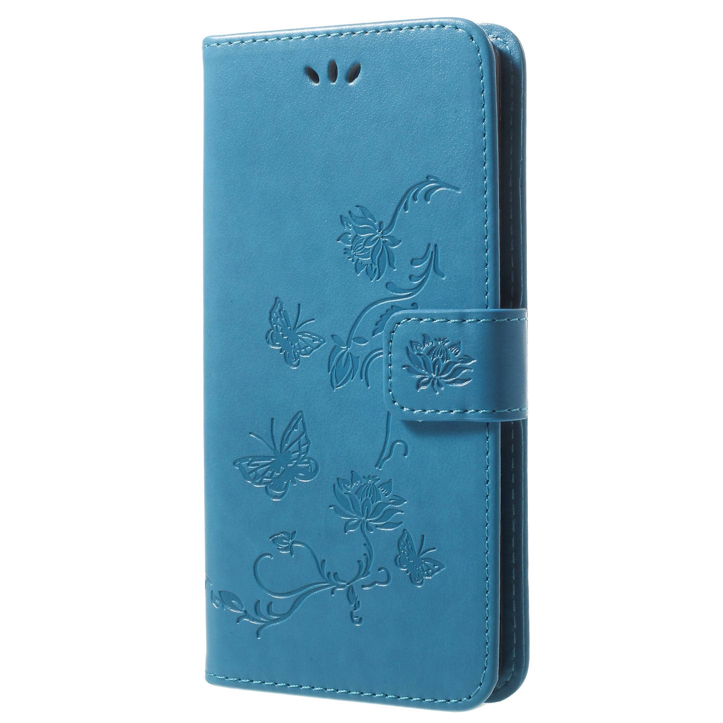 Imprinted Butterfly Flower Leather Wallet Case for Samsung Galaxy S9+ G965