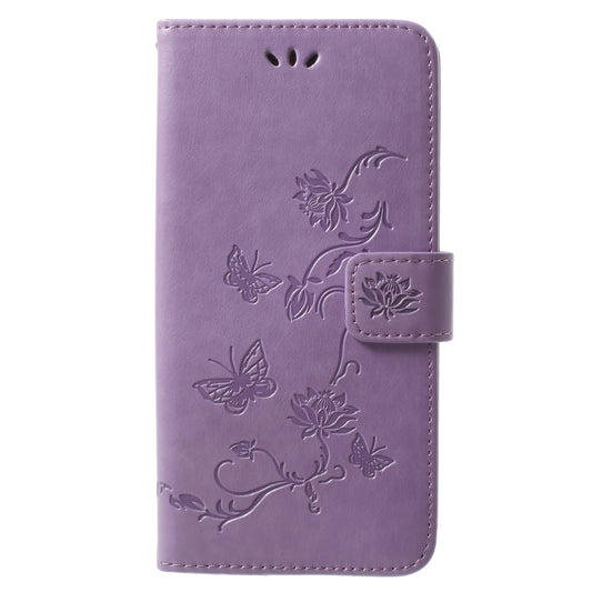 Imprinted Butterfly Flower Leather Wallet Case for Samsung Galaxy S9+ G965
