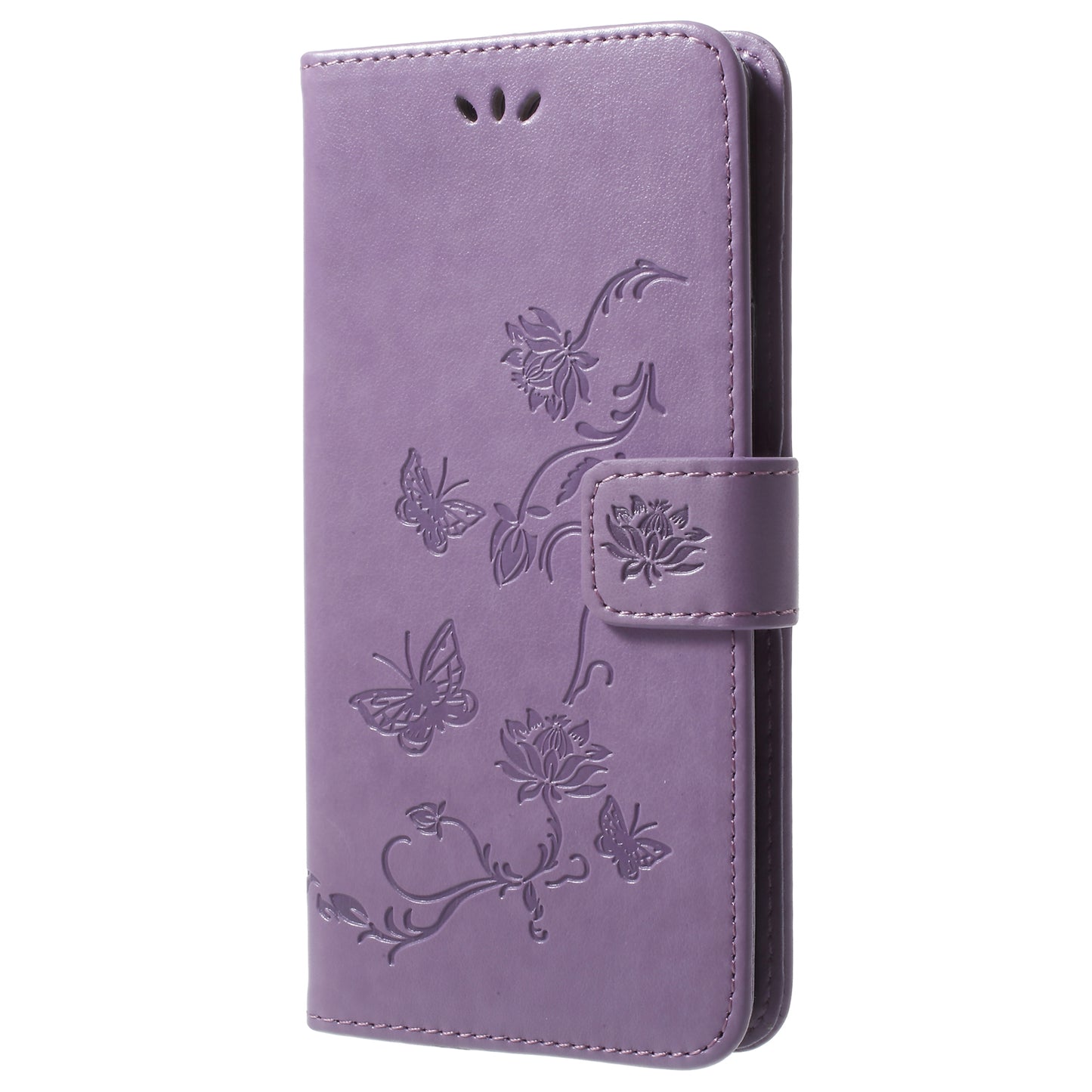 Imprinted Butterfly Flower Leather Wallet Case for Samsung Galaxy S9+ G965