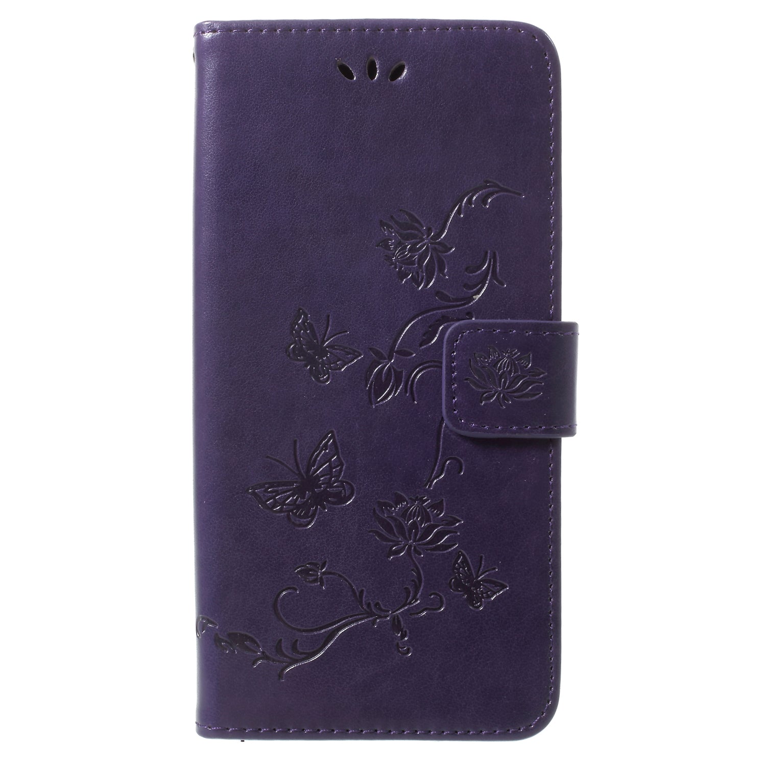 Imprinted Butterfly Flower Leather Wallet Case for Samsung Galaxy S9+ G965