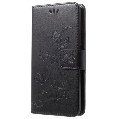 Imprint Butterfly Flowers Magnetic Wallet Leather Stand Cover for Samsung Galaxy S9 G960