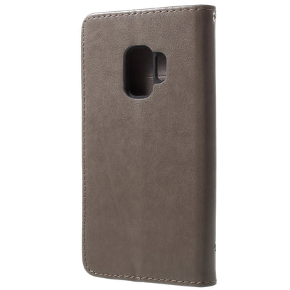 Imprint Butterfly Flowers Magnetic Wallet Leather Stand Cover for Samsung Galaxy S9 G960