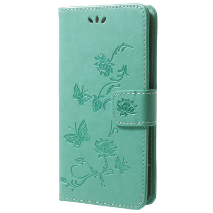 Imprint Butterfly Flowers Magnetic Wallet Leather Stand Cover for Samsung Galaxy S9 G960