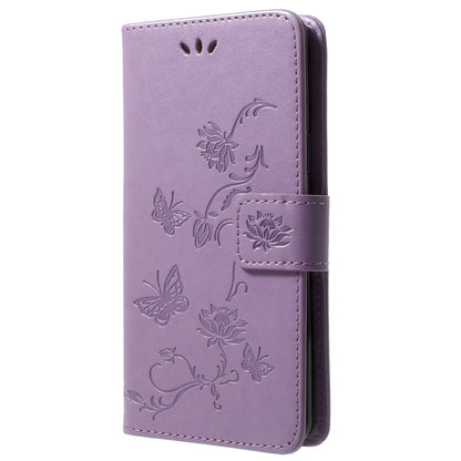 Imprint Butterfly Flowers Magnetic Wallet Leather Stand Cover for Samsung Galaxy S9 G960