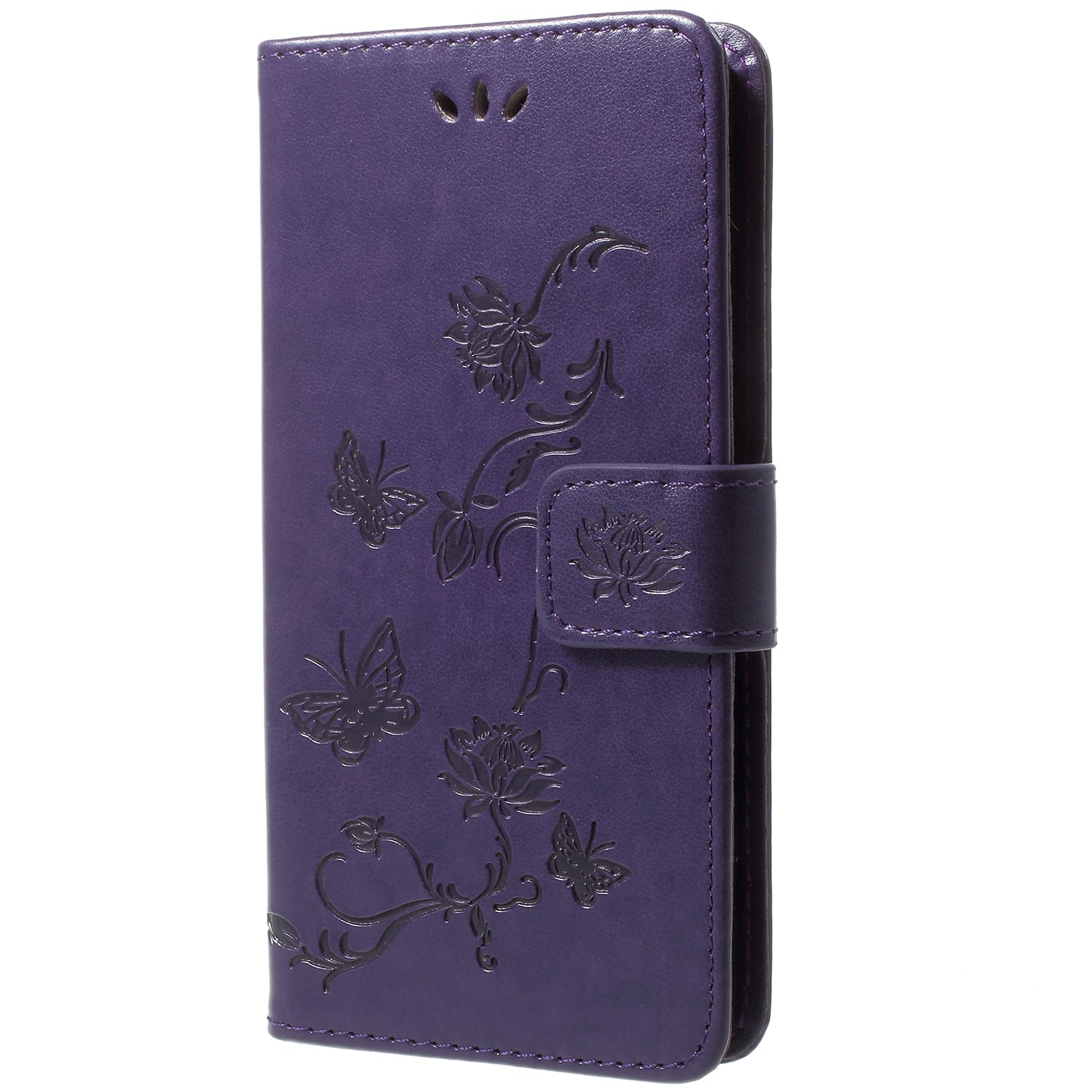 Imprint Butterfly Flowers Magnetic Wallet Leather Stand Cover for Samsung Galaxy S9 G960