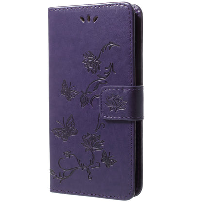 Imprint Butterfly Flowers Magnetic Wallet Leather Stand Cover for Samsung Galaxy S9 G960