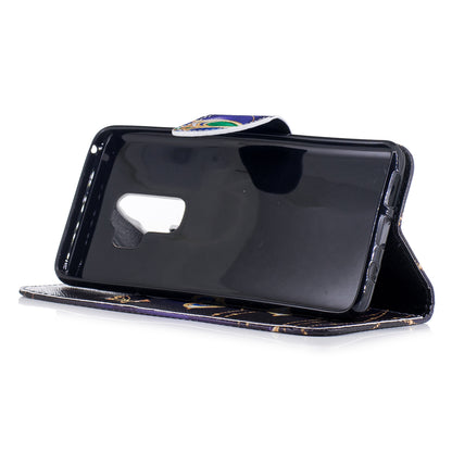For Samsung Galaxy S9+ Pattern Printing Flip Leather Wallet Case Protector