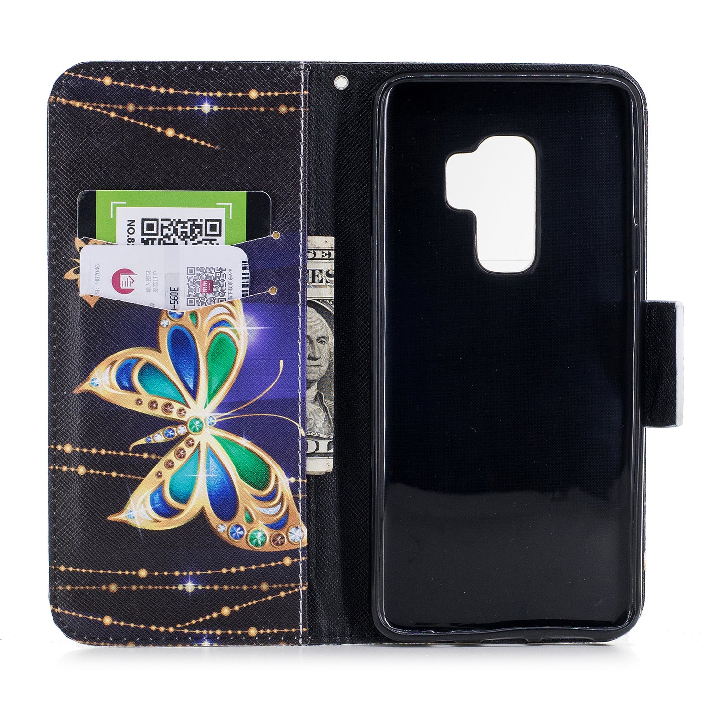 For Samsung Galaxy S9+ Pattern Printing Flip Leather Wallet Case Protector