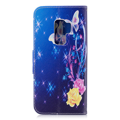 For Samsung Galaxy S9+ Pattern Printing Flip Leather Wallet Case Protector
