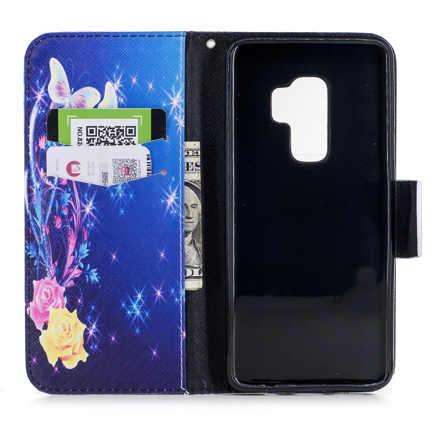 For Samsung Galaxy S9+ Pattern Printing Flip Leather Wallet Case Protector
