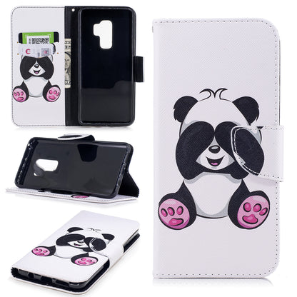 For Samsung Galaxy S9+ Pattern Printing Flip Leather Wallet Case Protector