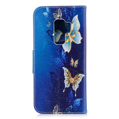 For Samsung Galaxy S9+ Pattern Printing Flip Leather Wallet Case Protector